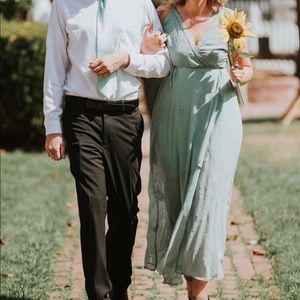 Astr Mint Wrap Dress